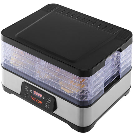 5-Tray 300W Food Dehydrator with Digital Timer & Temperature Control
