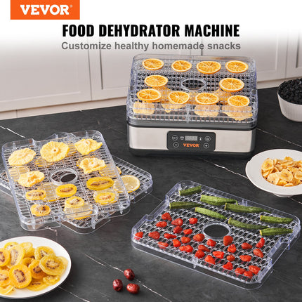 5-Tray 300W Food Dehydrator with Digital Timer & Temperature Control